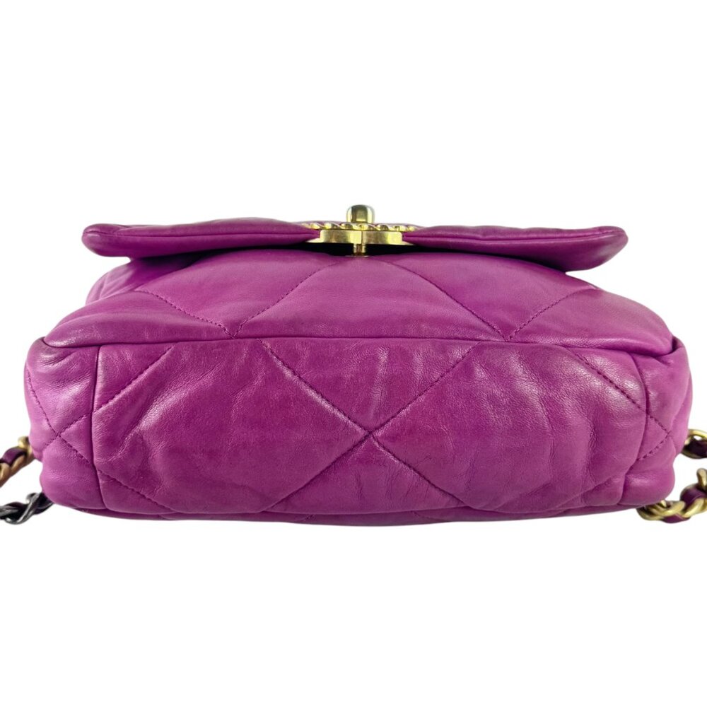 CHANEL 19 Flap Orchid Purple Quilted Lambskin Chain Link Crossbody Bag - Picture 5 of 16